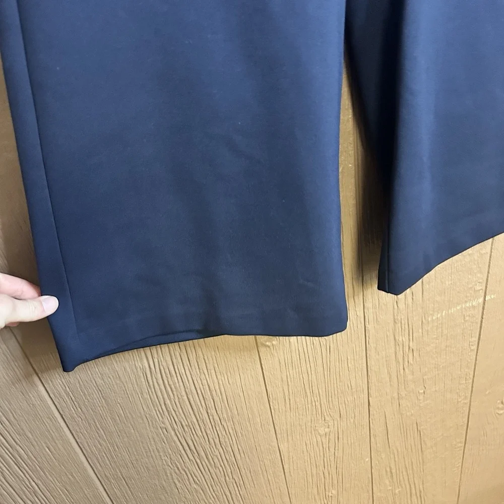 Boden Womens Hampshire Ponte Culottes Crop Pants Sz 6P Wide Leg Navy Blue Career